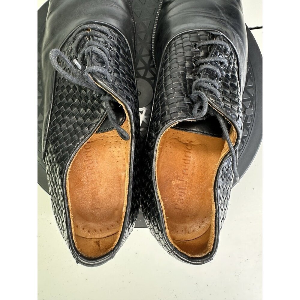 Paul Frederick Dress Shoes Sz 9 M Mens Black Textured Leather - Picture 5 of 9